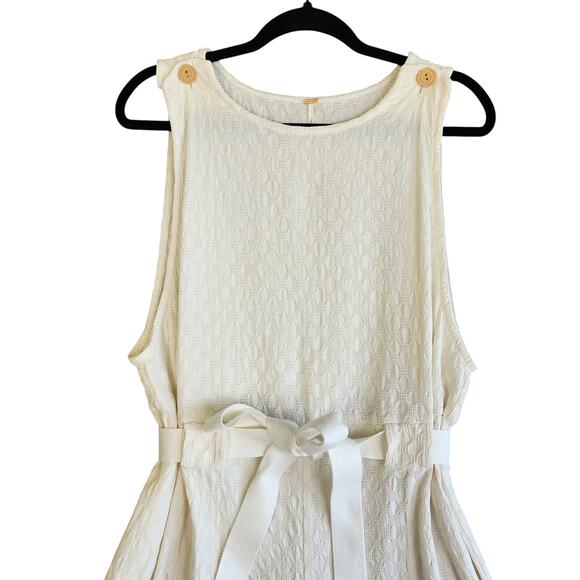 Free People Womens She's A Catch Jumpsuit Size Small White Wide Leg Tie Waist - Picture 3 of 13
